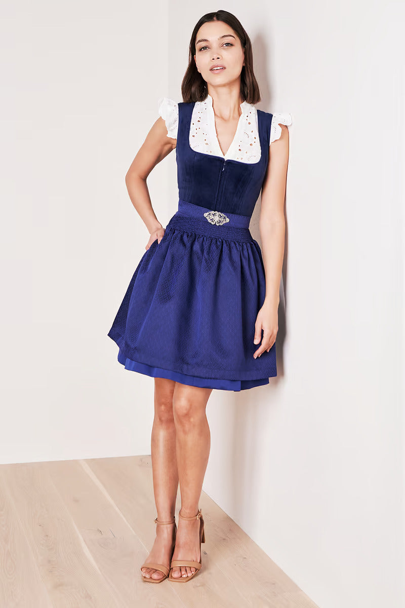 Kruger Mini Dirndl 2pcs. 50cm "Alisha" blue (36,38,40)