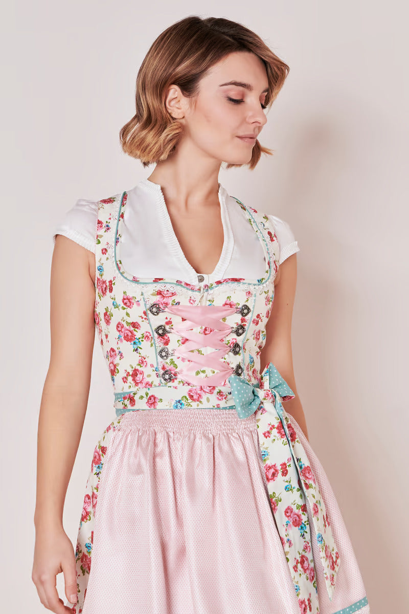 Oktoberfest Mini Dirndl 2pcs. 50cm "Babe" ecru (sizes 36)