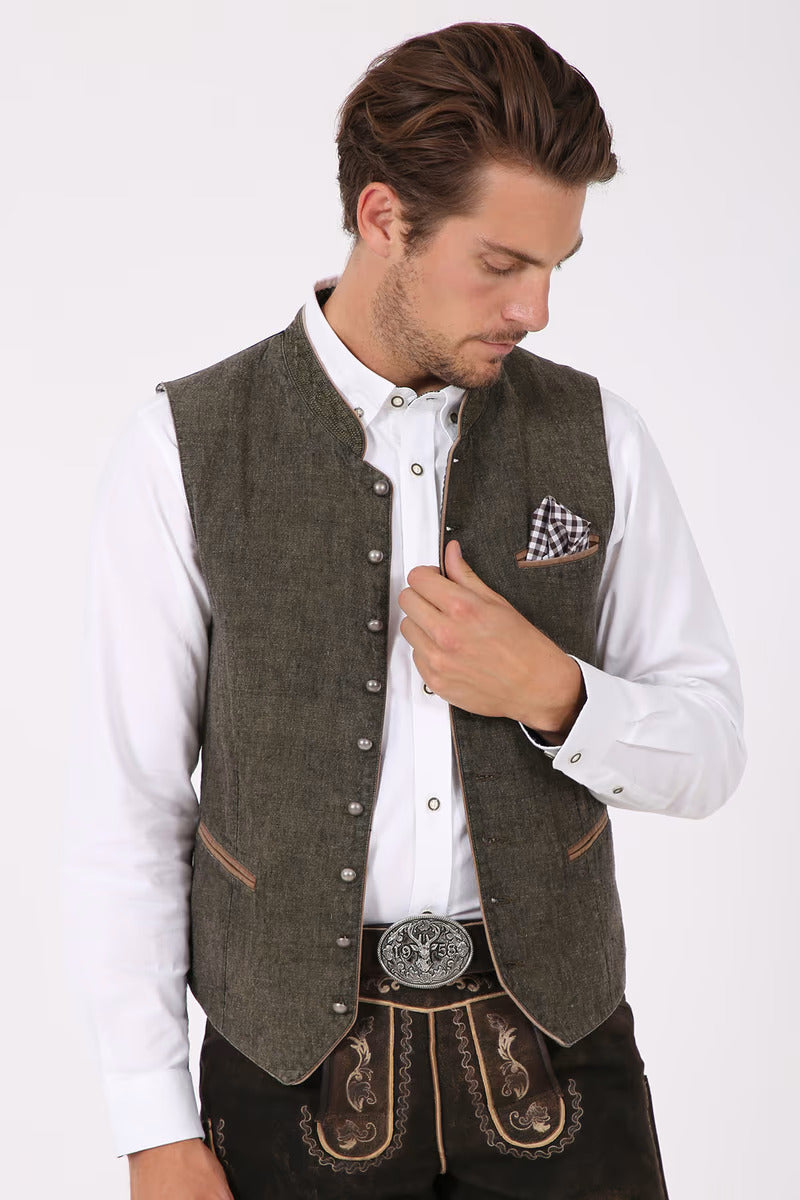 Kruger Traditional Vest "Platzhirsch" olive