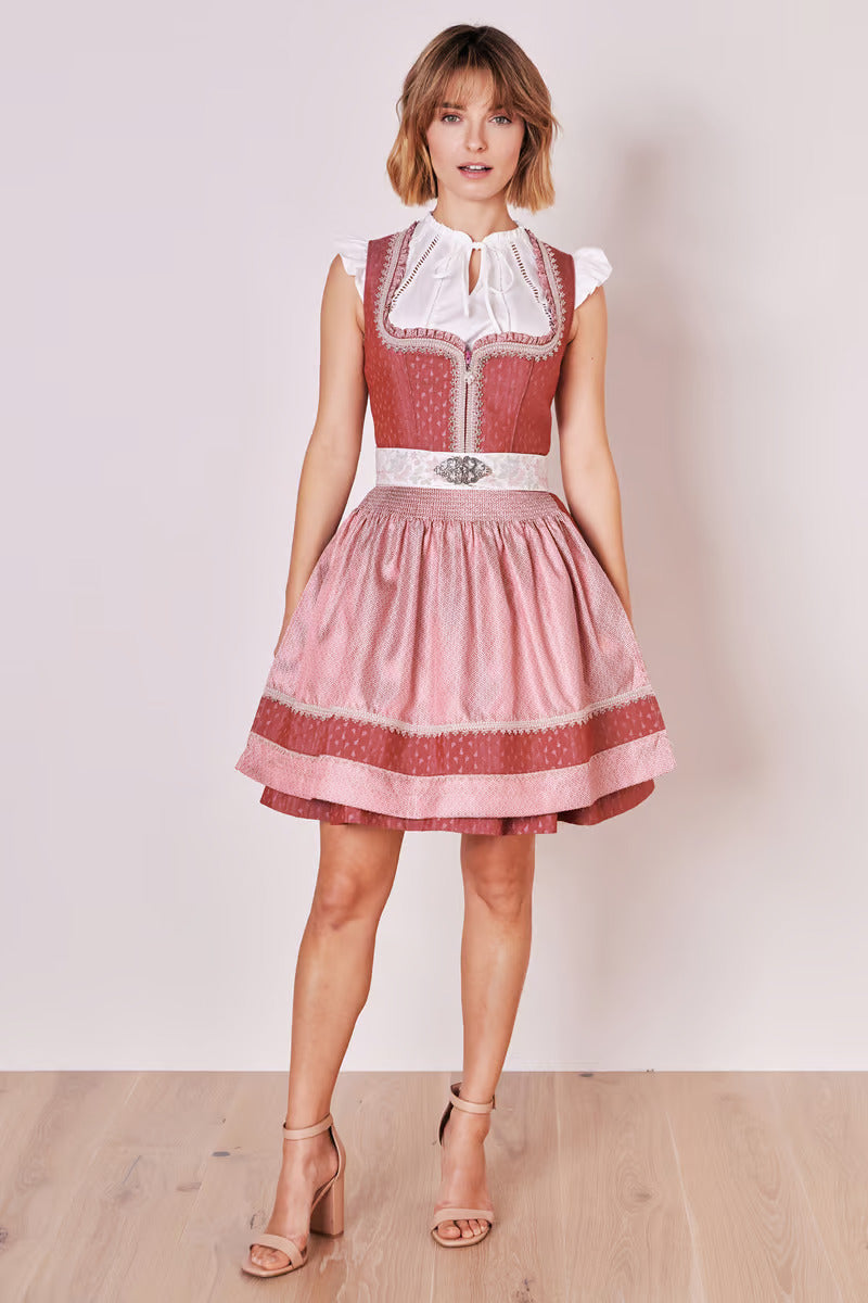 Kruger Mini Dirndl 2pcs. 50cm "Prunella" red