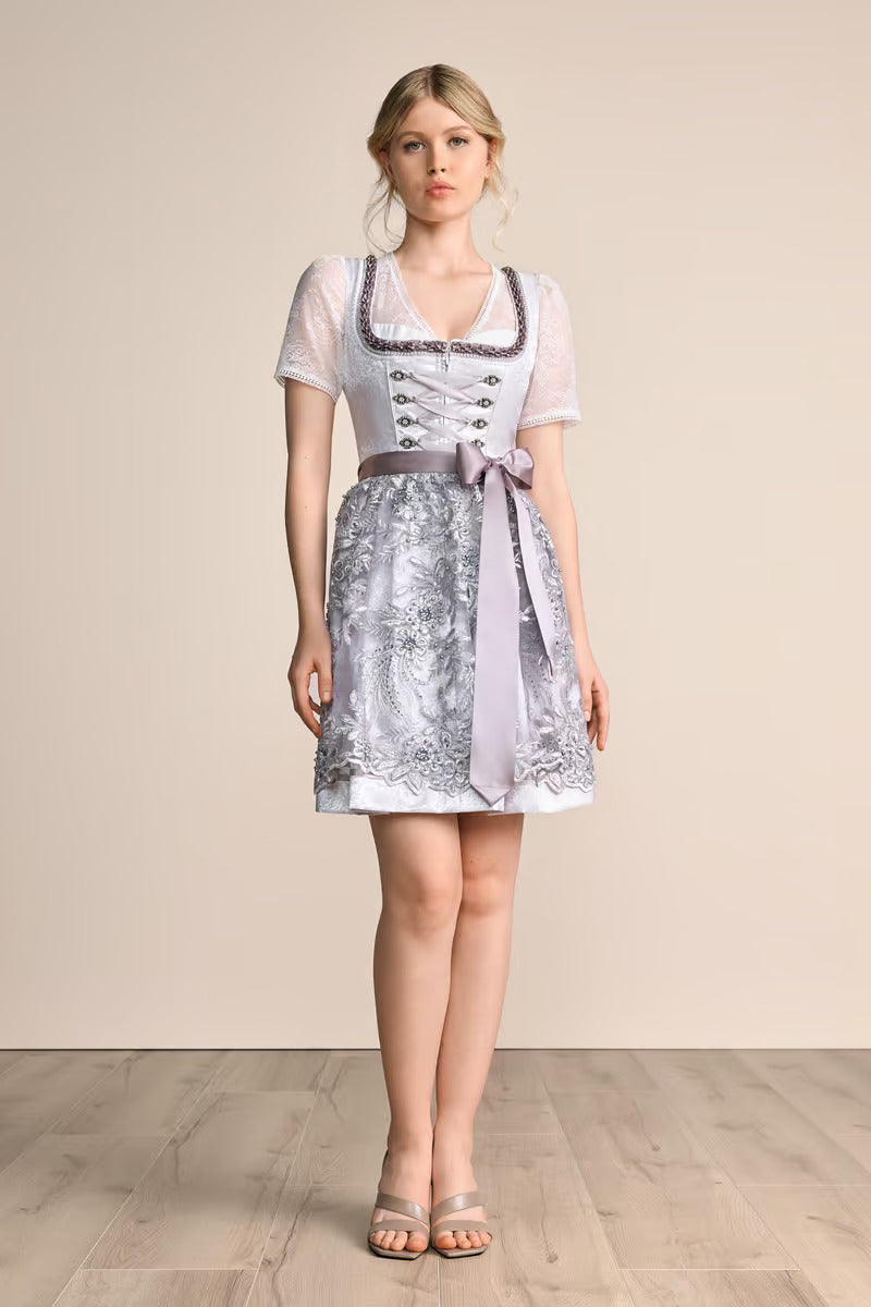 Kruger Mini Dirndl 2pcs. 50cm "Macie" grey