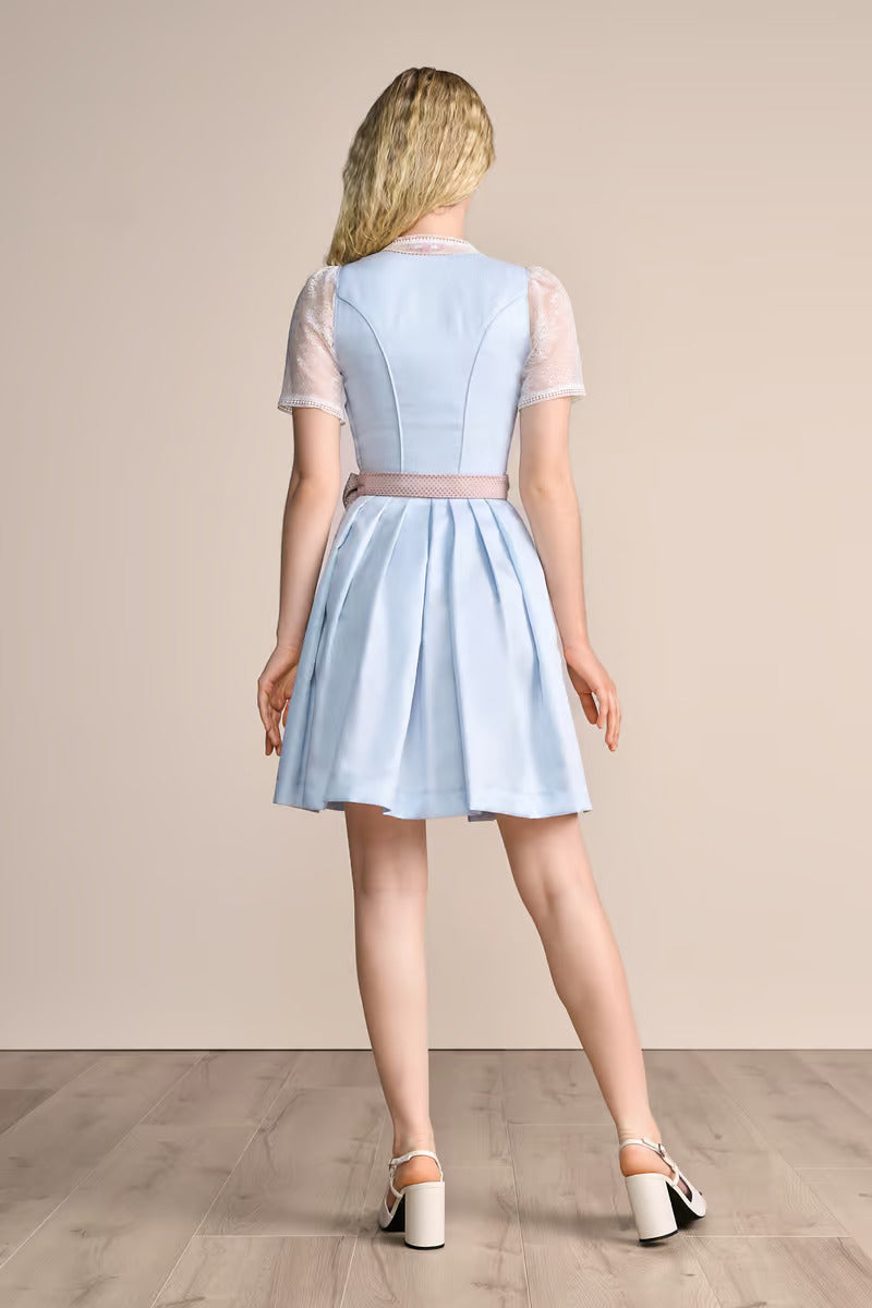 Kruger Mini Dirndl 2pcs. 50cm "Priscilla" blue (36,38,40)