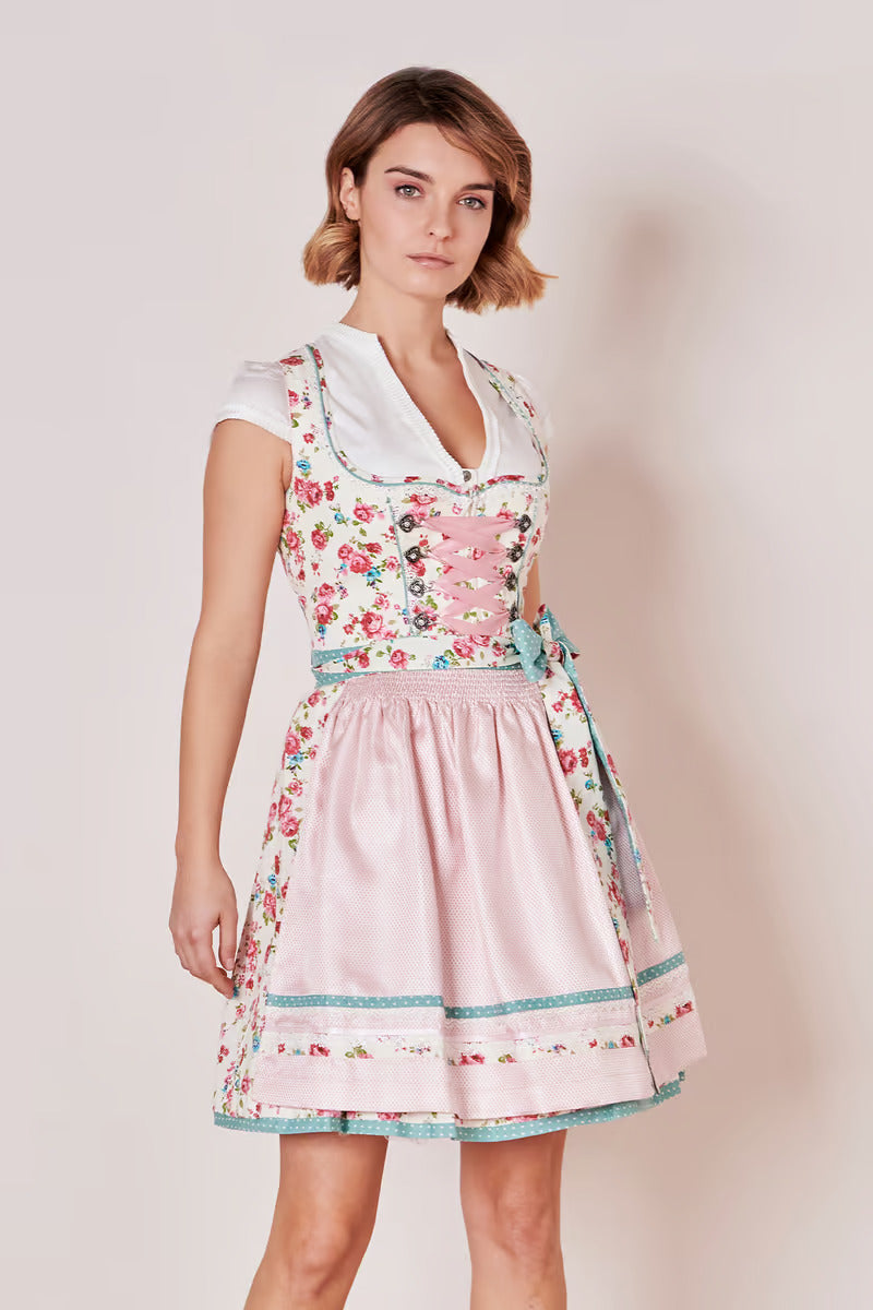 Oktoberfest Mini Dirndl 2pcs. 50cm "Babe" ecru (sizes 36)