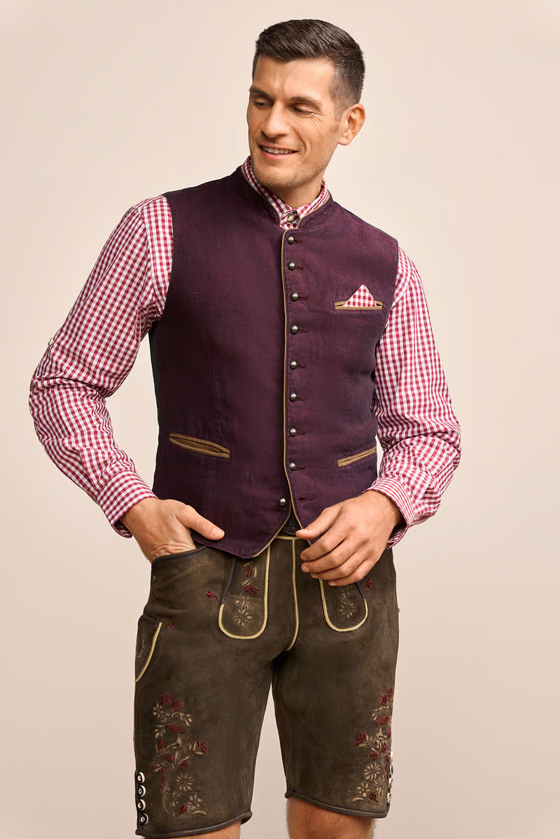 Kruger Traditional Vest "Platzhirsch" red