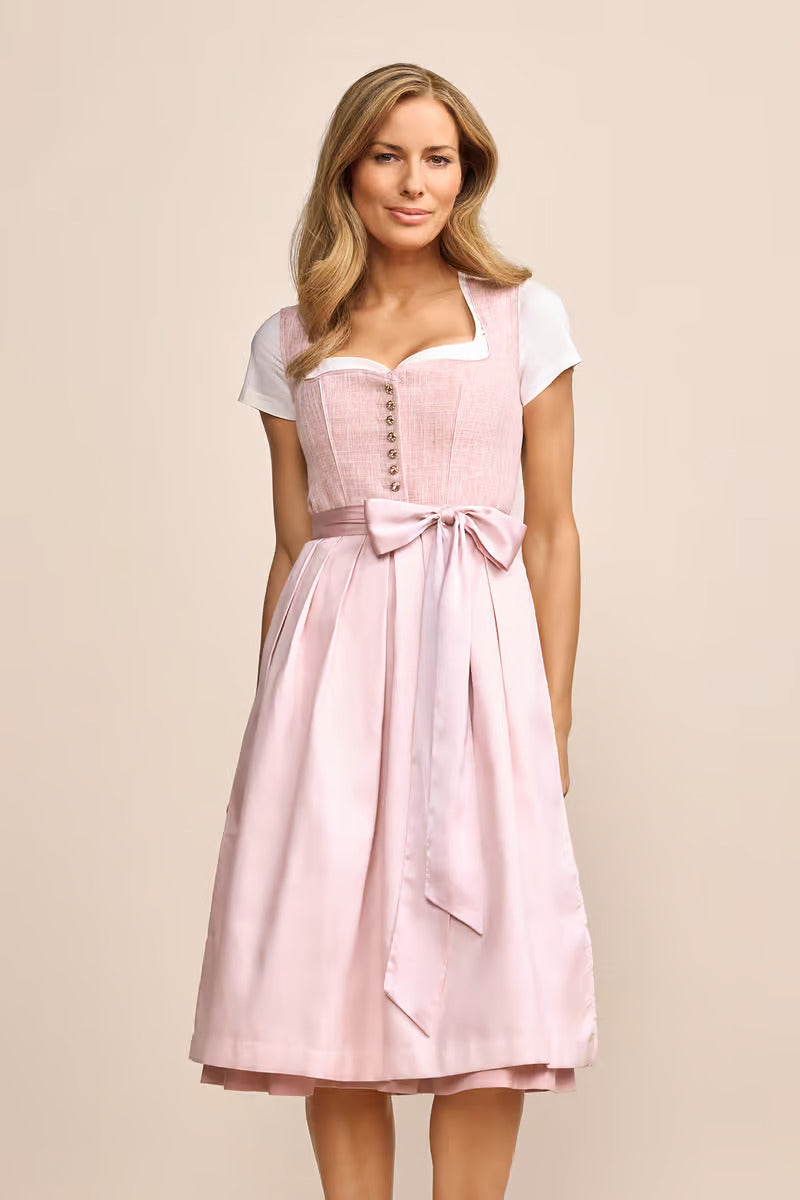 Krueger Long Dirndl 2pcs. 70cm "Madelen" pink