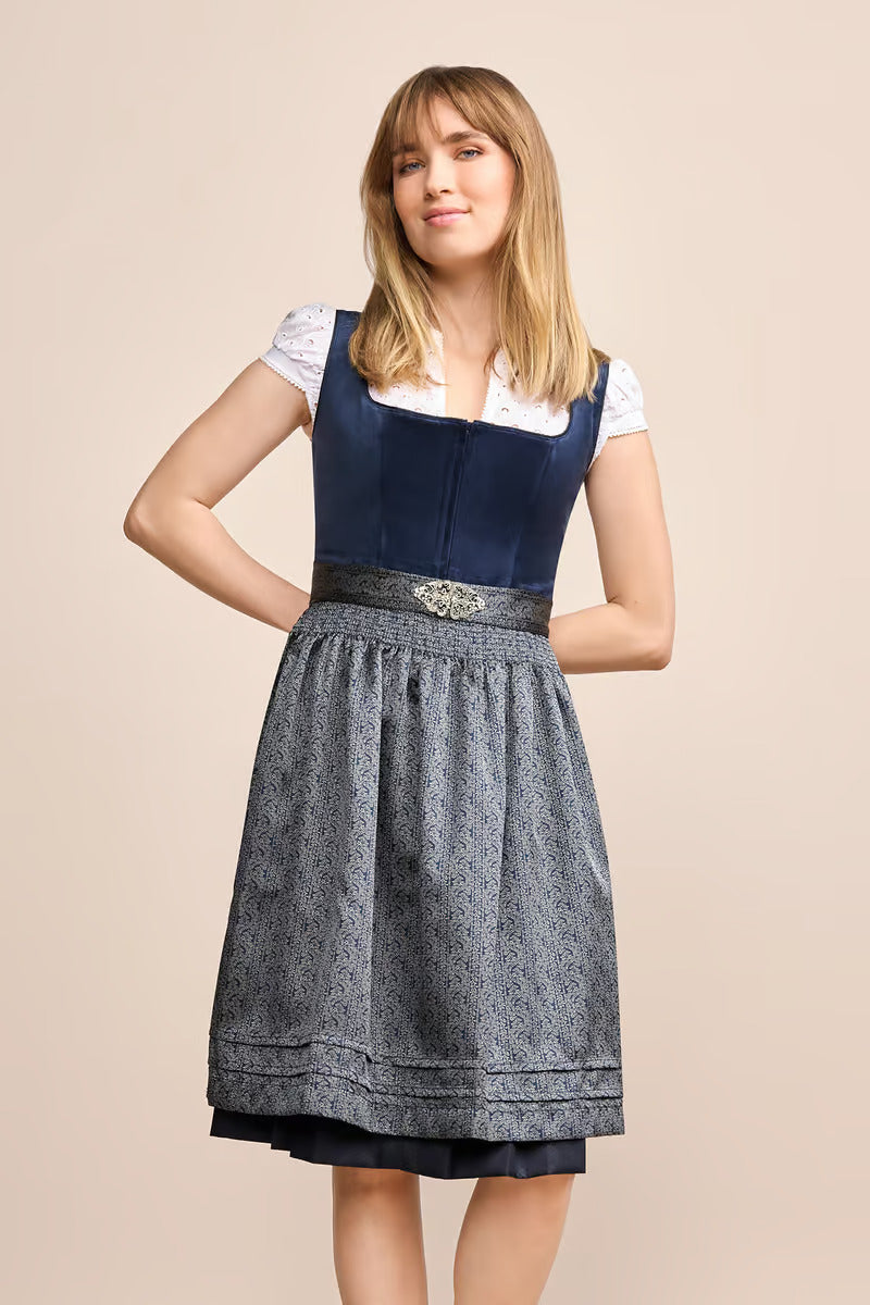 Kruger Midi Dirndl 2pcs. 60cm "Aurela" blue