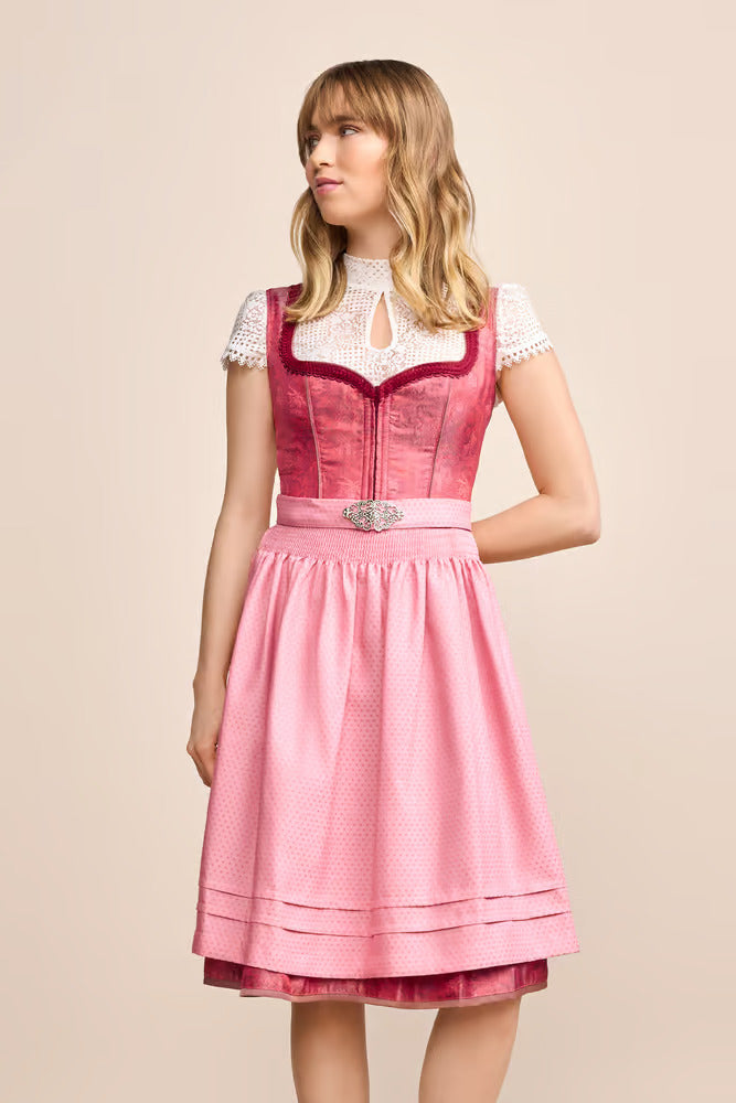 (new) Kruger Midi Dirndl 2pcs. 60cm "Fynia" red