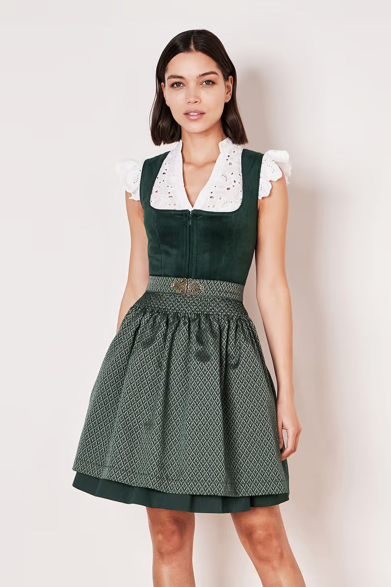 Kruger Mini Dirndl 2pcs. 50cm "Alisha" green (32,36,42)