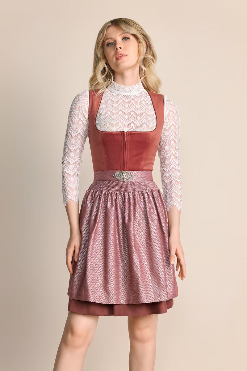 Kruger Mini Dirndl 2pcs. 50cm "Alisha" red (30,36)