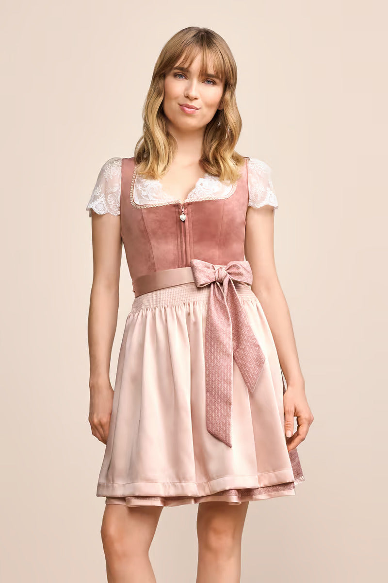 Kruger Mini Dirndl 2pcs. 50cm "Dena" red (38)