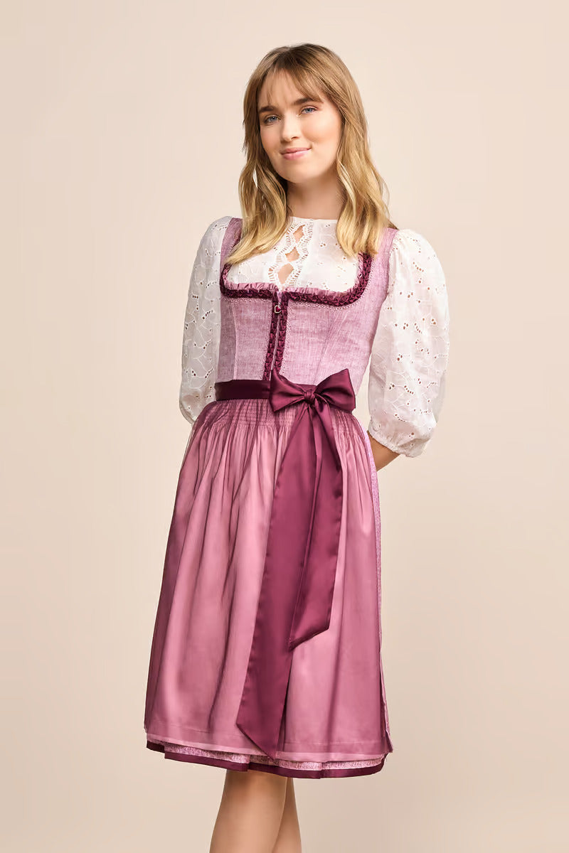 (new) Kruger Midi Dirndl 2pcs. 60cm "Maryanne" red