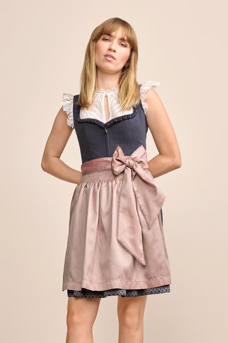 (new) Kruger Mini Dirndl 2pcs. 50cm "Jalisa" anthracite (34,36,38,40)