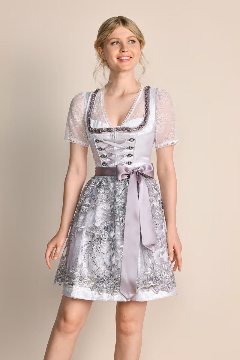 Kruger Mini Dirndl 2pcs. 50cm "Macie" grey