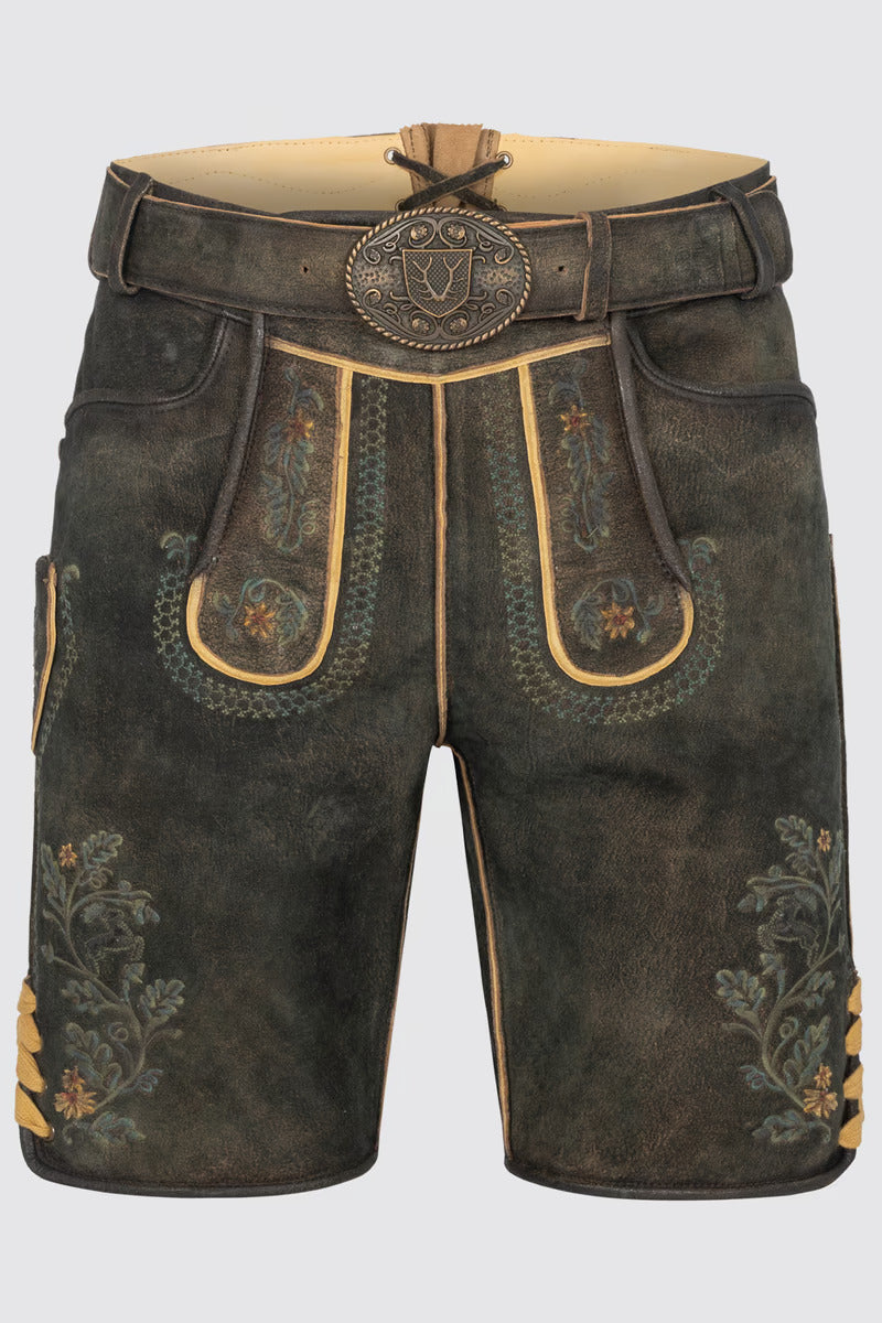 Kruger Men's Lederhosen "Charlie" with belt (50,52,54)