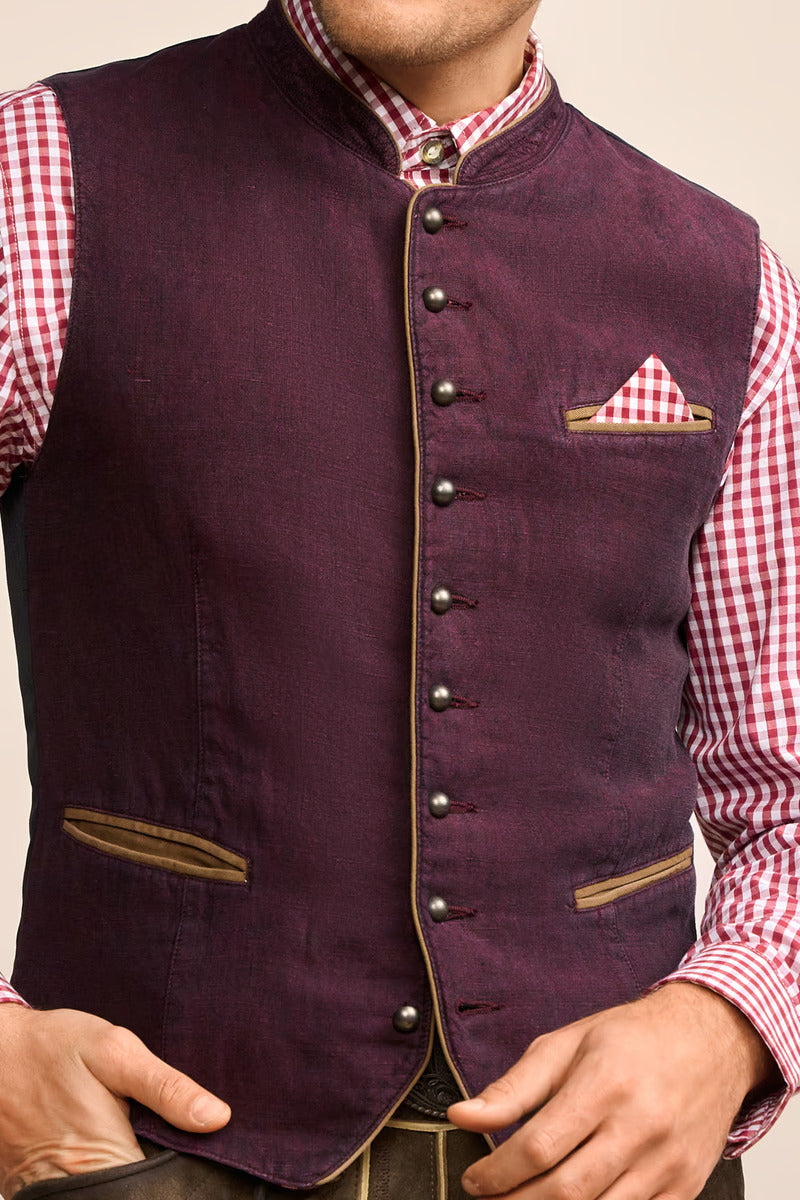 Kruger Traditional Vest "Platzhirsch" red