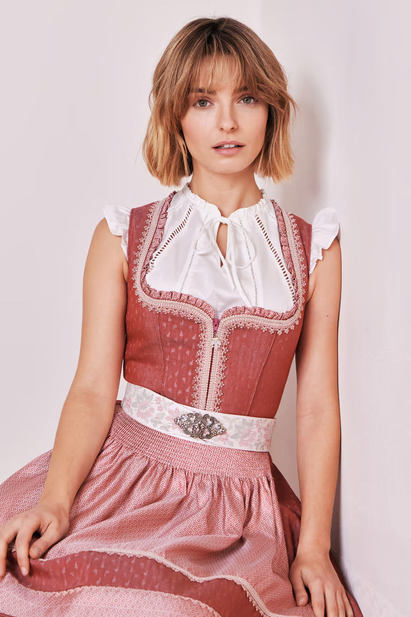 Kruger Mini Dirndl 2pcs. 50cm "Prunella" red