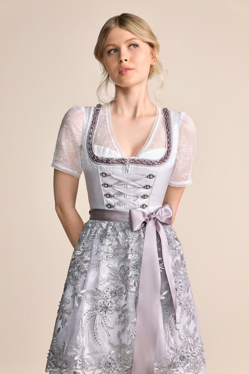 Kruger Mini Dirndl 2pcs. 50cm "Macie" grey