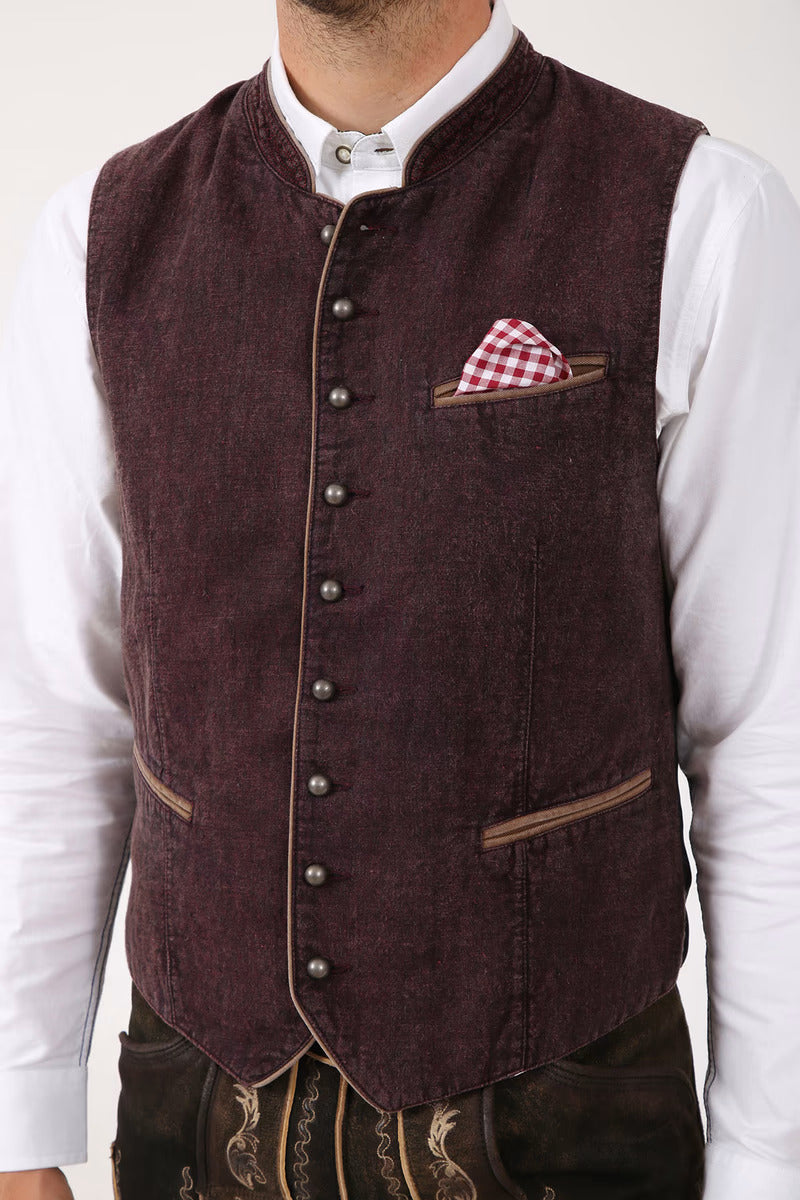 Kruger Traditional Vest "Platzhirsch" red