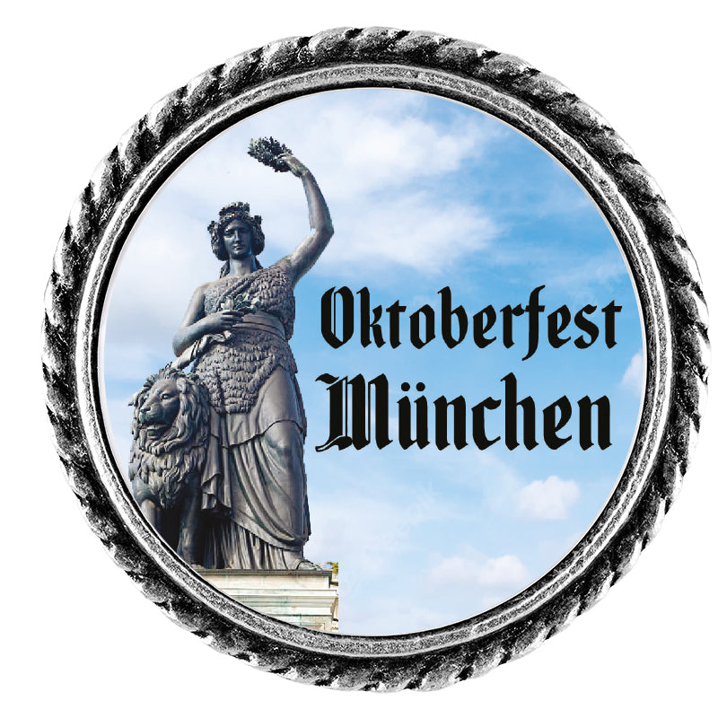 Oktoberfest Munchen Ribbed Statue Brooch