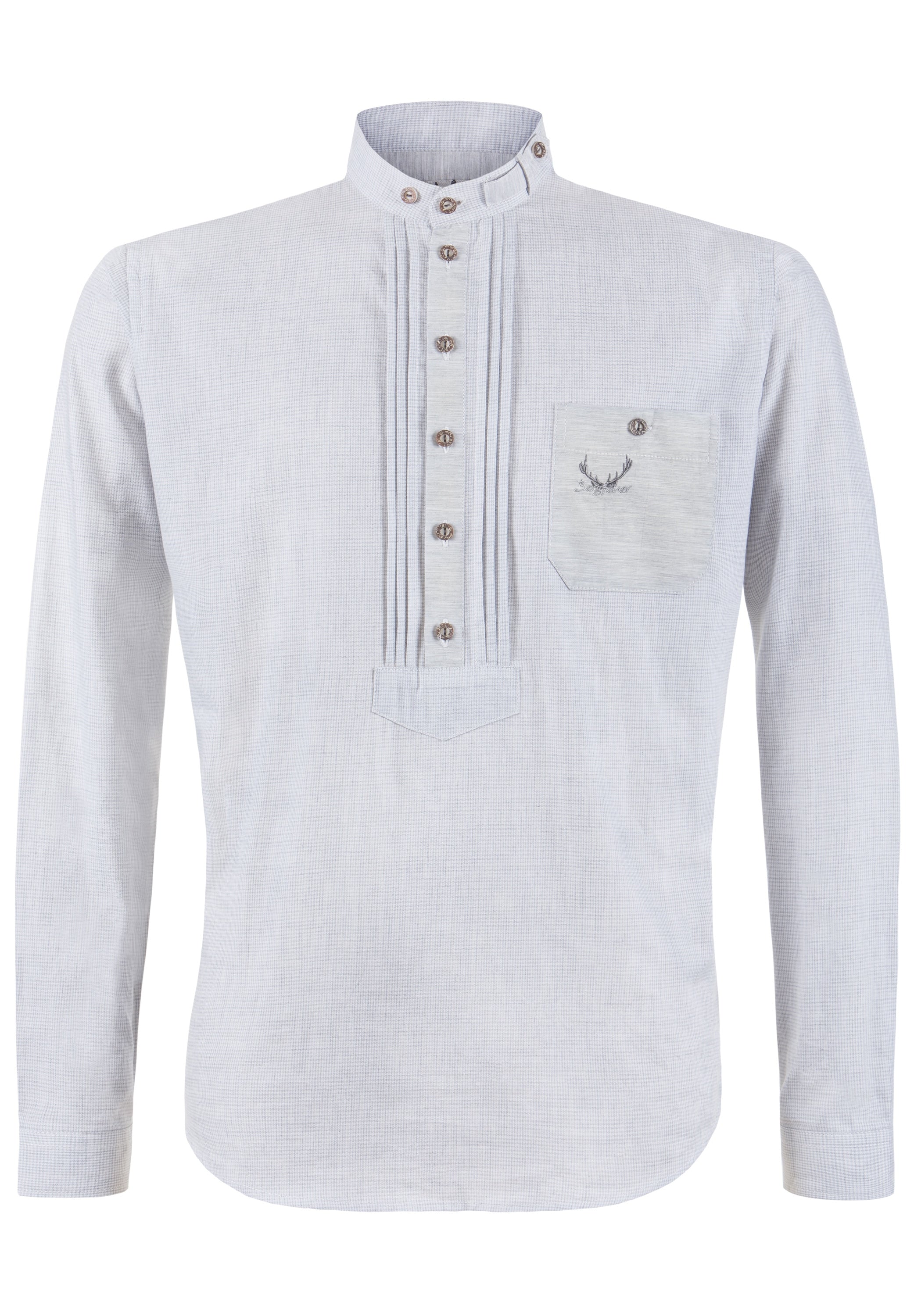 Stockerpoint Traditional "Flori" Grey Long Sleeve Shirt (closeout)