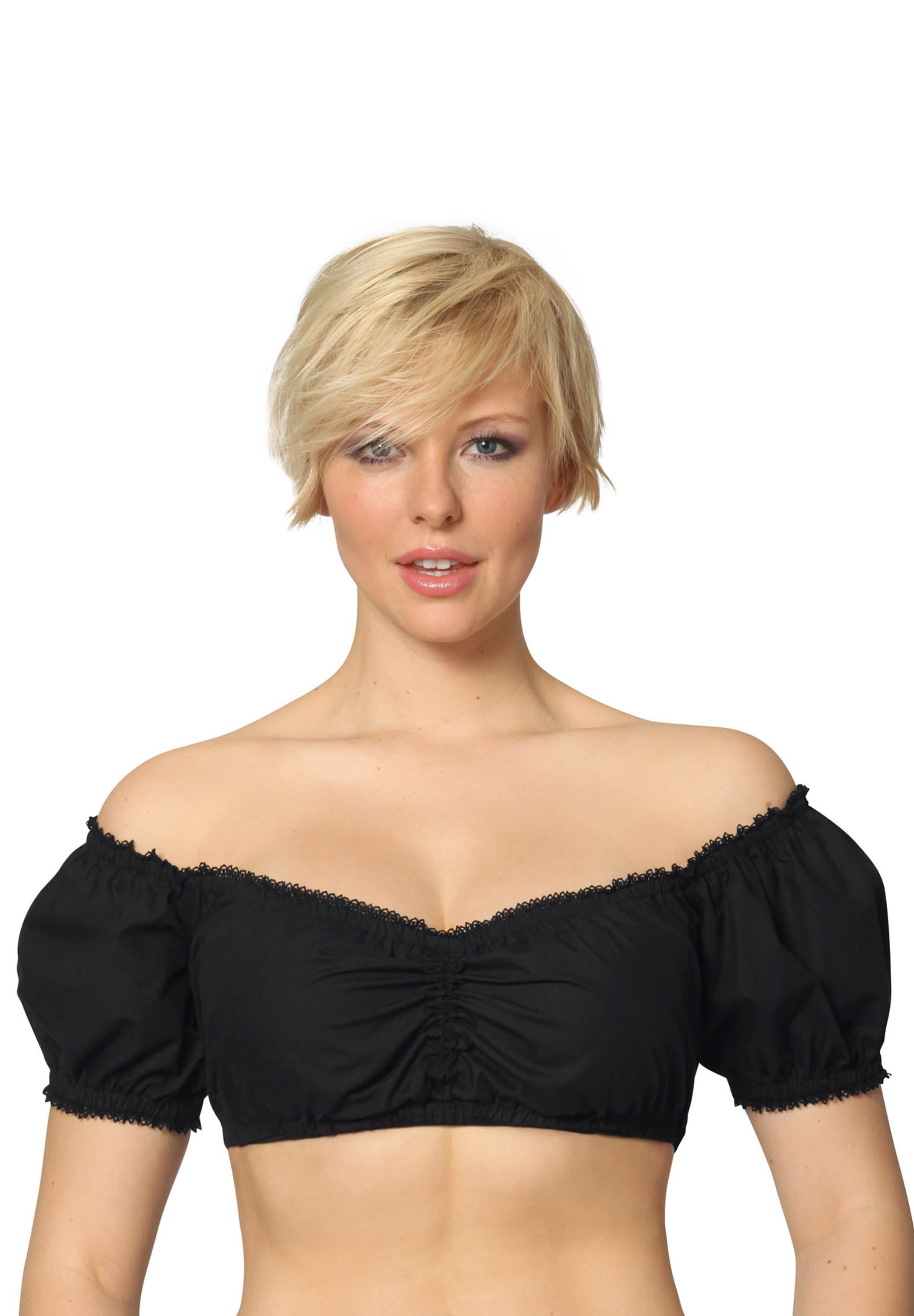 Traditional Blouse B2025 Carmenstil Black