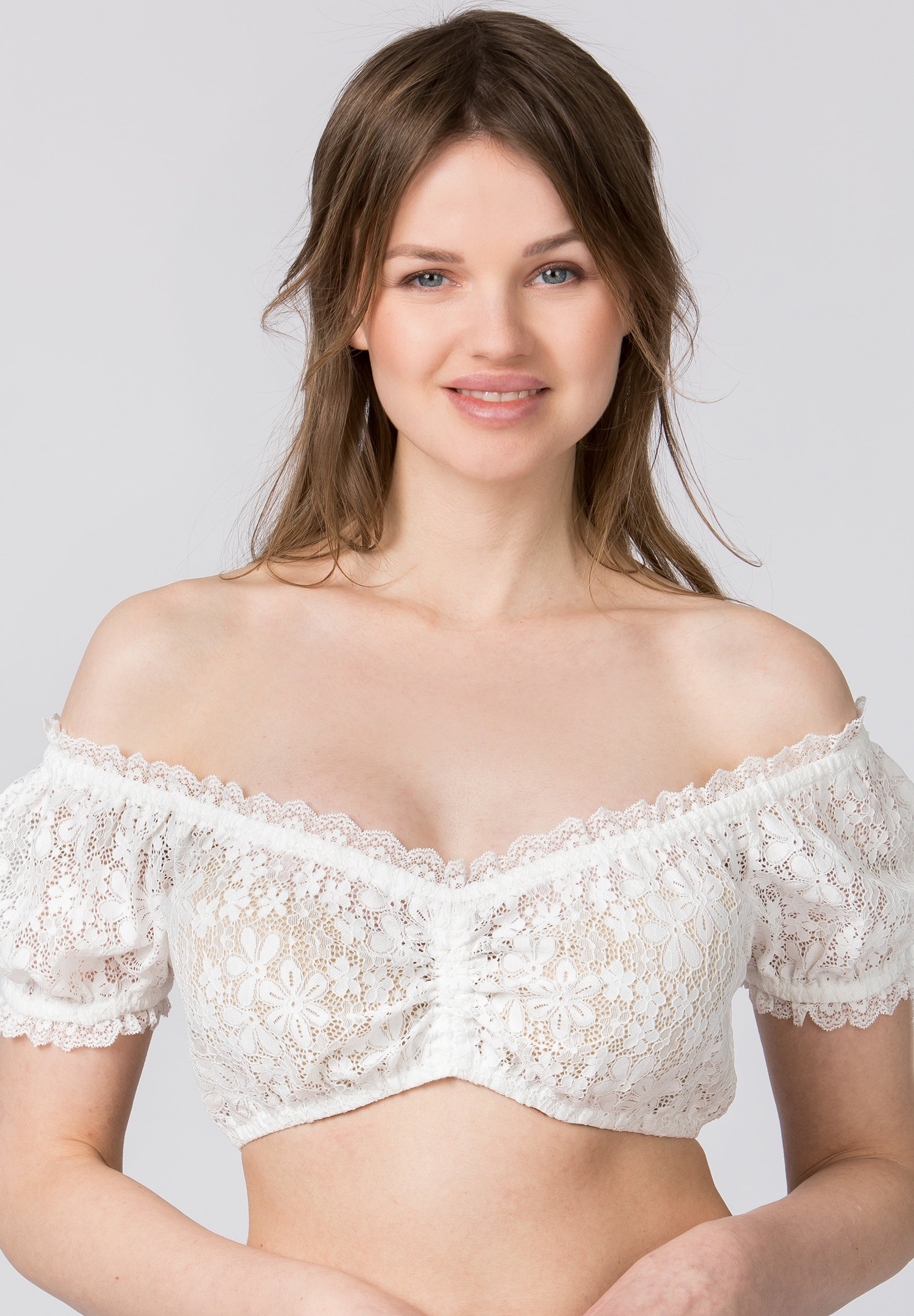 Dirndl blouse Katja in white in Julia Trentini Online Shop