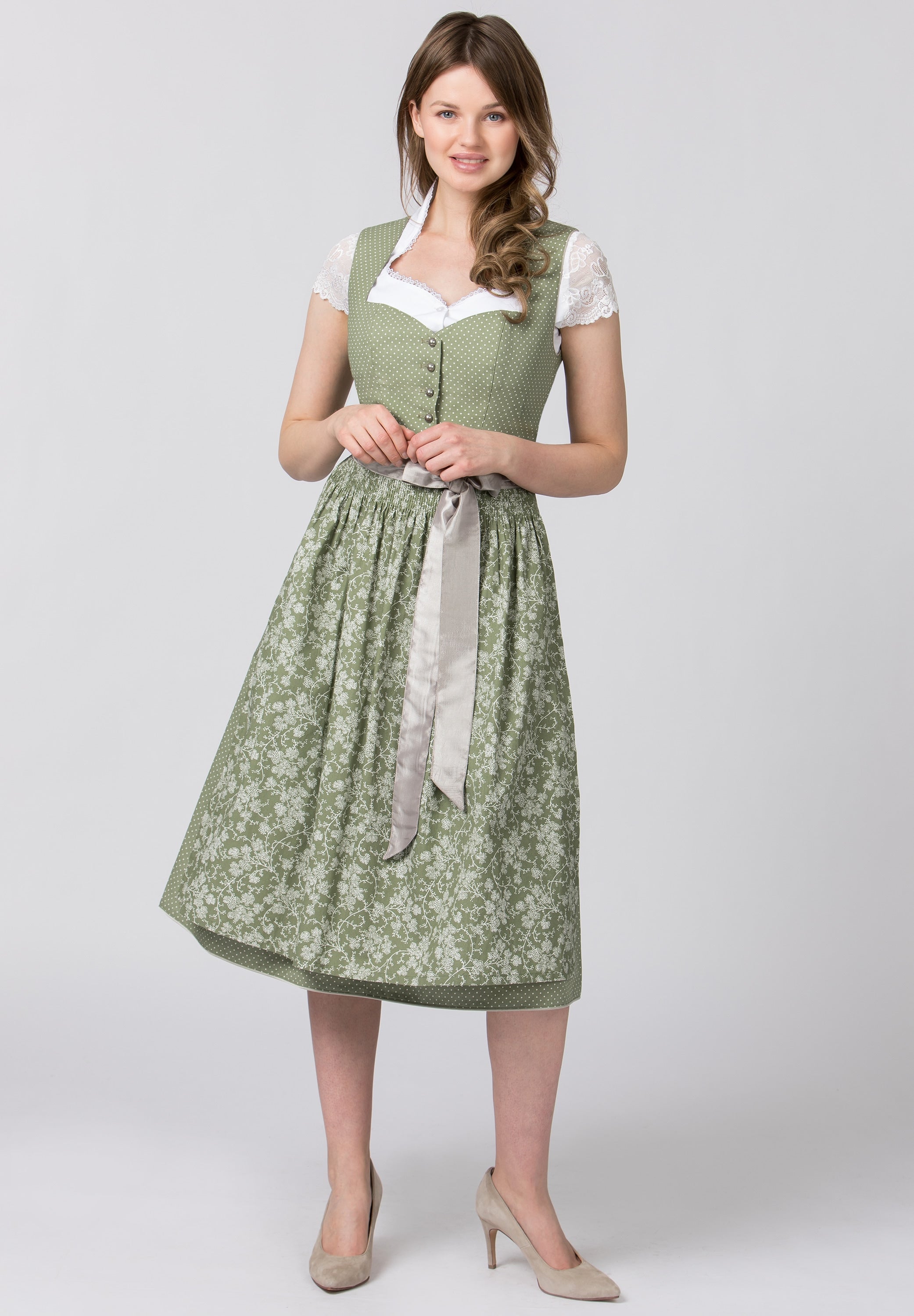 Stockerpoint Long Dirndl 2 pcs. 70 cm "Edonita" Reed(40)