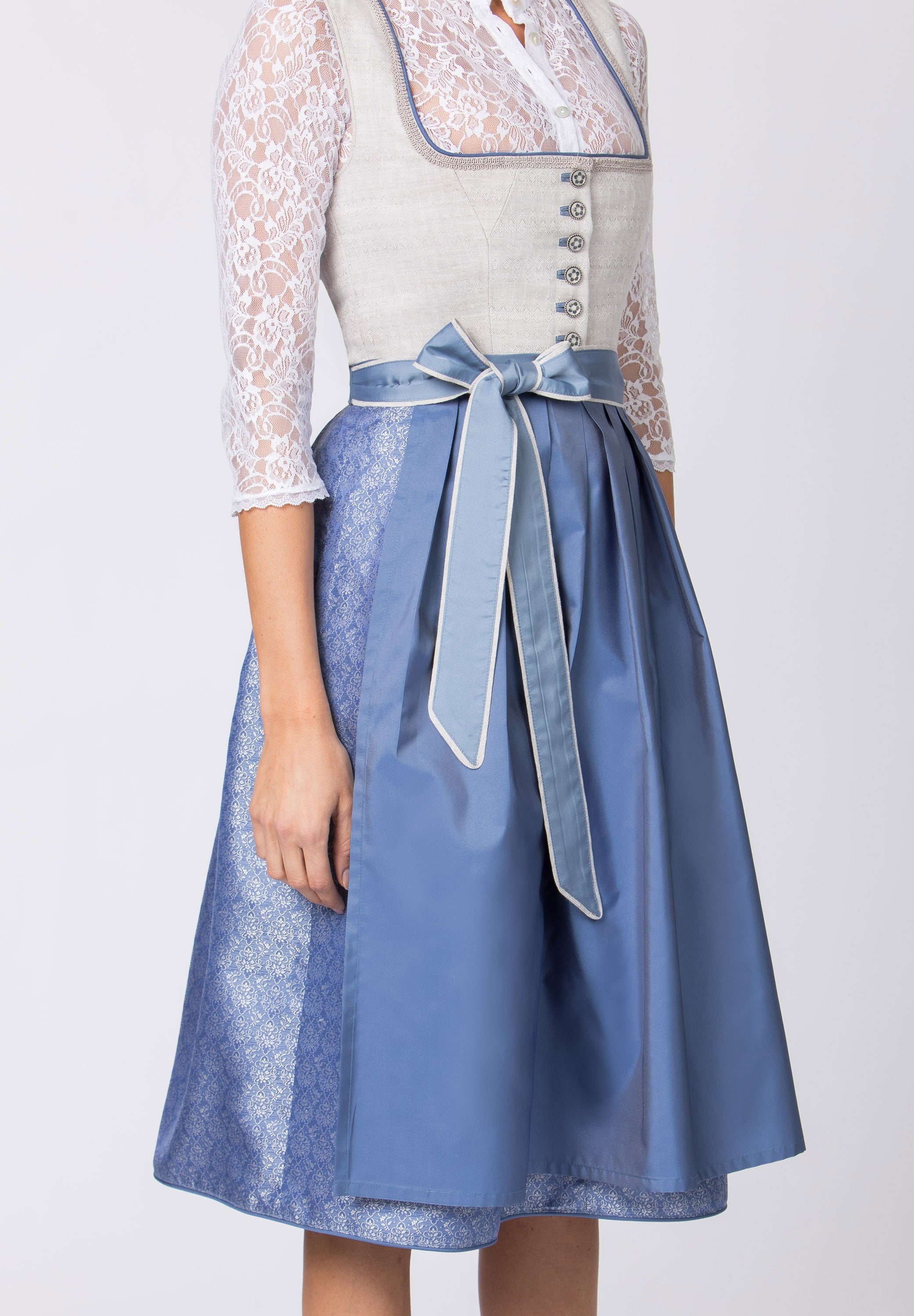 Stockerpoint Long Dirndl 2pcs. 70cm "Marla" Blue