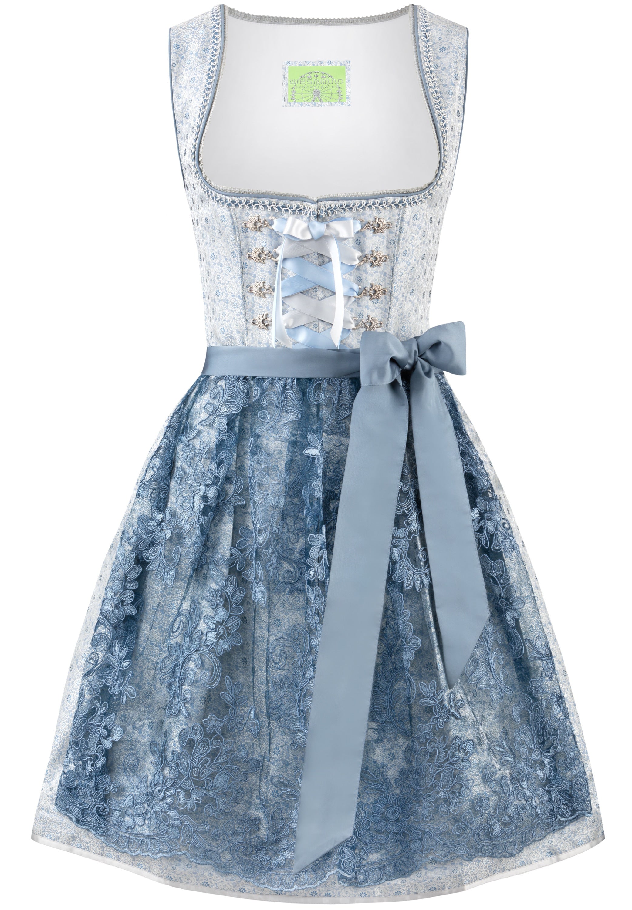 Stockerpoint Mini Dirndl 2pcs. 50cm "Nanita "Smoke Blue