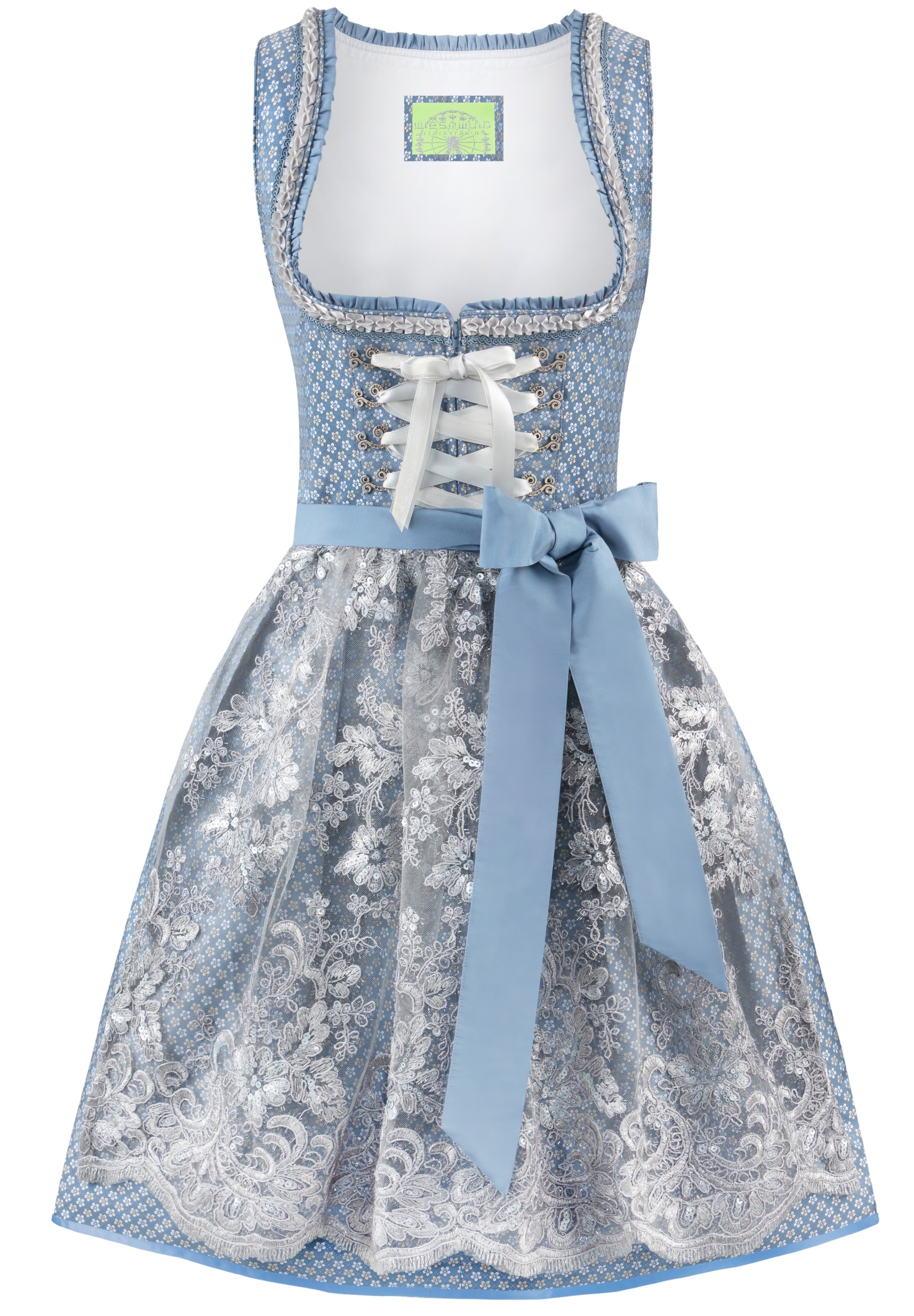 Stockerpoint Mini Dirndl 55cm 2pcs. "Nivea" Light Blue